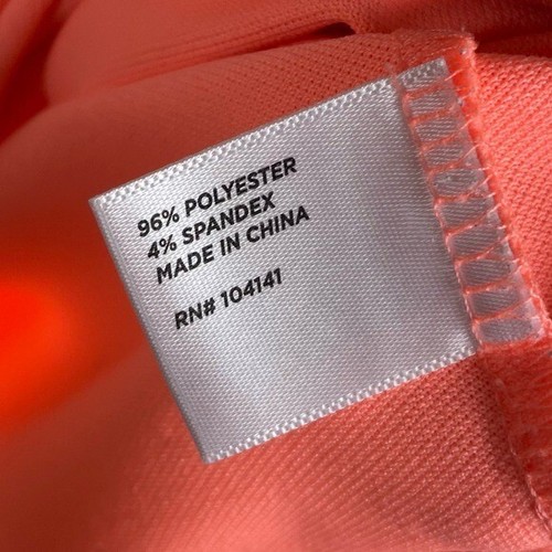 Lady Hagen Women's V-neck Golf Tank Top Neon Orange Polka Dot Logo Size Medium - Picture 7 of 8