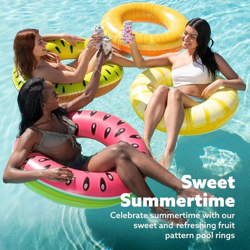 4Pack Inflatable Pool Floats, Swim Tubes, Floaties for Kids & Adults,Beach Party - Picture 2 of 42