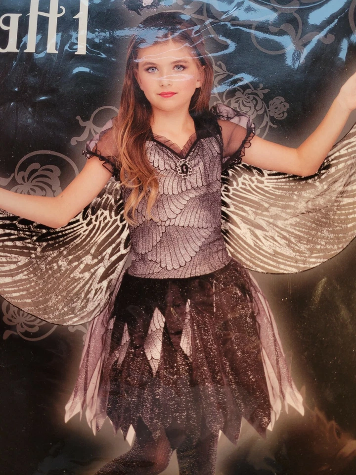 Disfraz de Ángel de la Noche Halloween para niñas talla 4-6 teatro  Foto 2 de 4