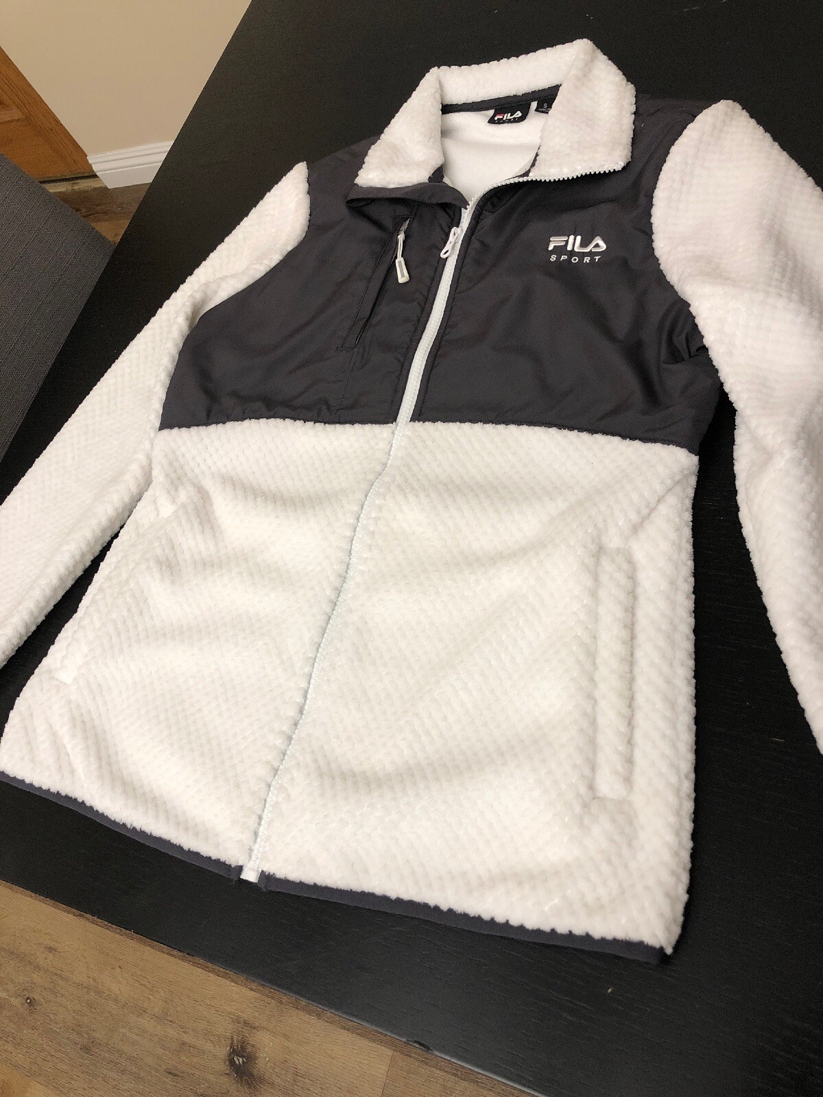 FILA Sport giacca bianca con zip donna taglia S!