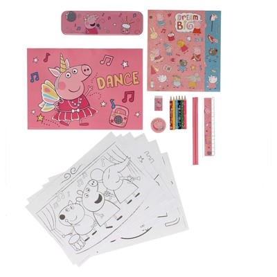 Peppa Pig Malset Tragbares Set für Kinder mit großer Fantasie