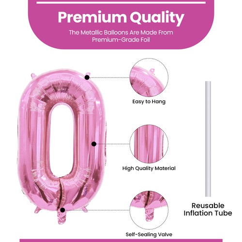 Number Balloons Helium Giant Foil Large Air 16" 32" 40" Birthday Age Party 0-9 - Picture 12 of 73