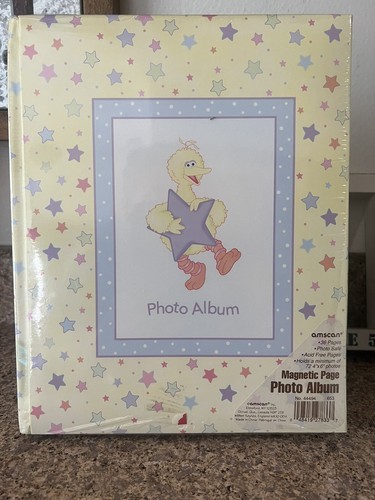 vintage Sesame Street Big Bird Magnetic Baby Book /Photo Album New - Picture 2 of 6