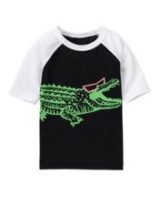 GYMBOREE SWIM SHOP GATOR WITH SHADES S/S RASH GUARD 2T 3T 4T NWT