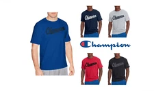 Champion Baseball Script Logo Men Jersey Short Sleeves T-Shirt GT280 Y07032