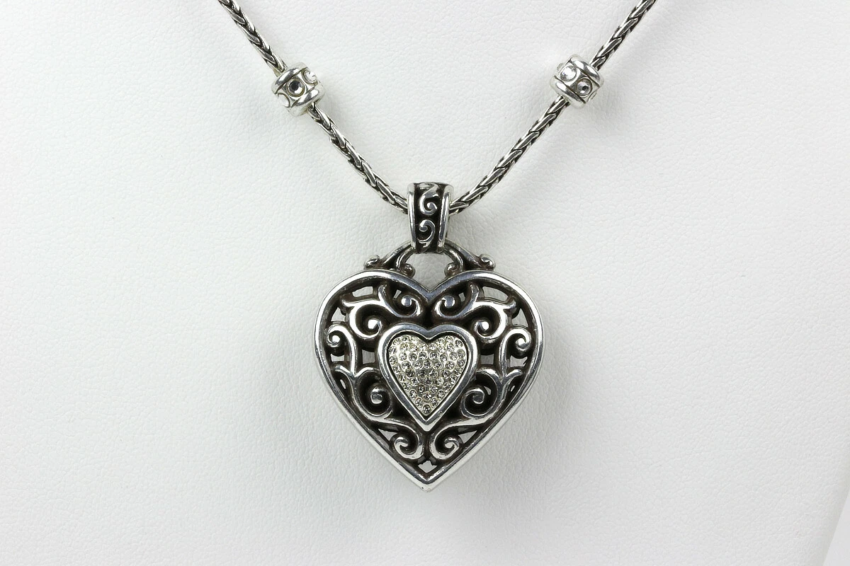 Large Brighton Triple Heart Pendant Silver Plated Jewelry - Etsy