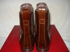 100% AUTHENTIC NEW MEN FERRAGAMO NEW PATENT BROWN GORE TUXEDO BOOT US 9 D — photo 4