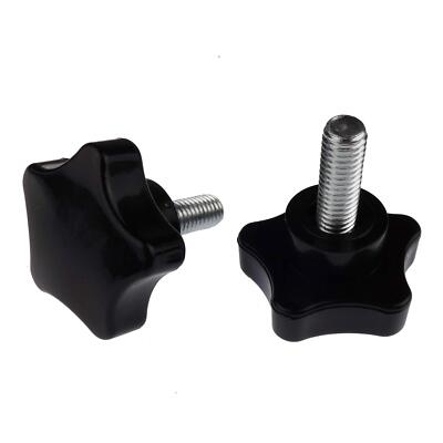 2 Pack Black 8mm(M8) Thread Replacement Star Hand Knob Tightening Screw (M8 x 20