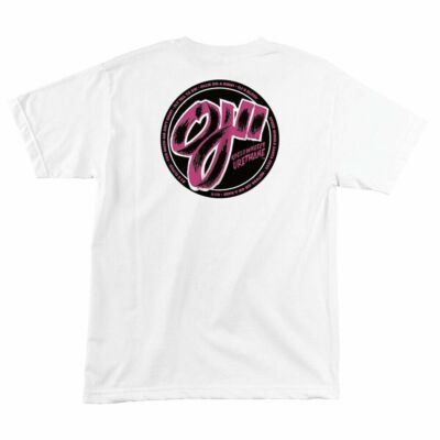 Santa Cruz OJ Wheels OJS OJ2 ELITE THANES Skateboard T Shirt WHITE