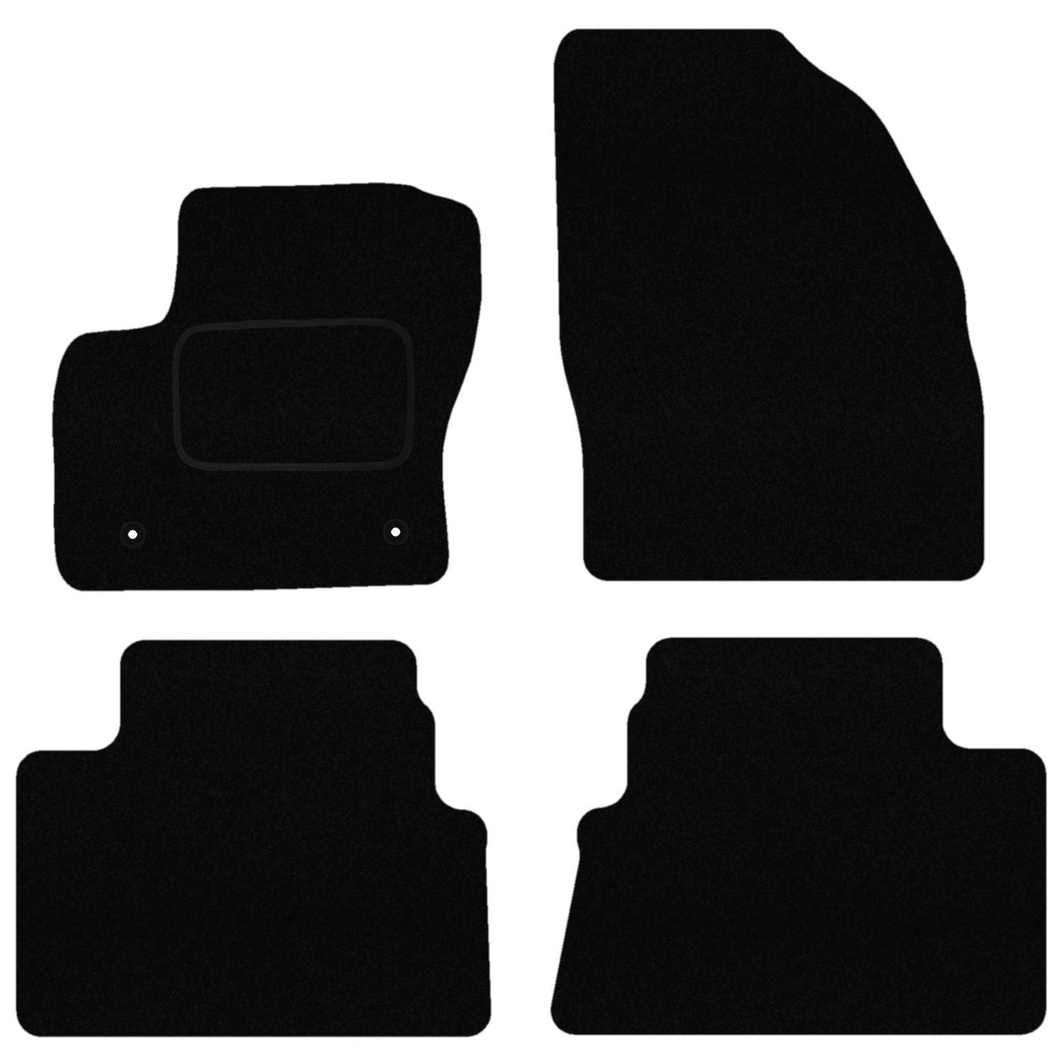 Tapis de sol haut de gamme STREAK en velours noir pour Ford Kuga I 2008