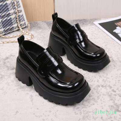 Women's Platform Mid Block Heel Shoes Pumps Mary Janes Dress Casual Spring 2025