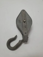 Vintage Crosby Steel Block Tackle Hoist Pulley 
