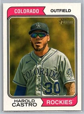 Harold Castro 2023 Topps Heritage BASEBALL #521 Colorado Rockies