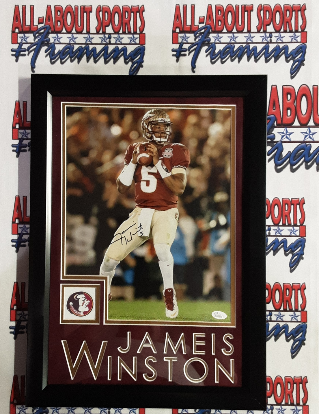 Jameis Winston Authentic Signed Framed 11x14 Photo Autographed JSA- 