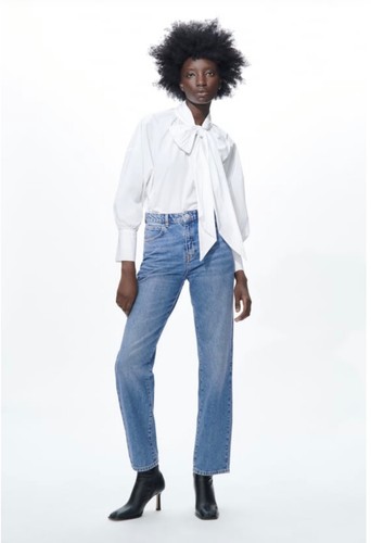 zara high rise straight leg jeans