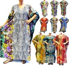 Kaftan Dress Taj Mahal Caftan Cover Up Leopard Peacock Tie Dye M L XL 1X 2X