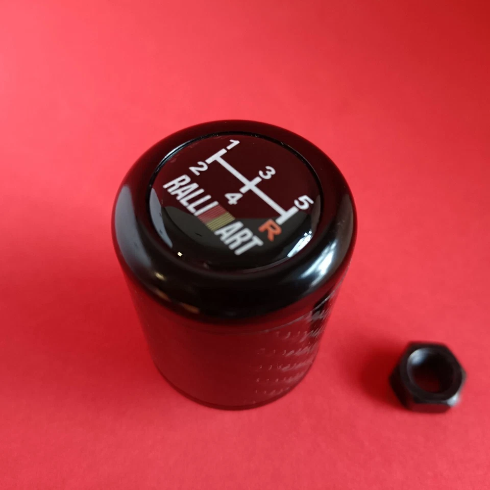 PERILLA DE CAMBIO DE FIBRA DE CARBONO NEGRA 5S JDM para LANCER EVO Eclipse MIRAGE RALLIART Foto 4 de 4