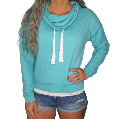 American Eagle Sweater Womens Large Blue Turquois… - image 1