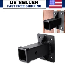 Hitch Wall Mount, Bolt-On Receiver Tube Adapter, 2" Opening Hitch Receiver Black