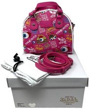 Von Dutch Women's Hot Pink Jax Small Bowling Crossbody Hand Bag