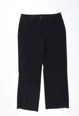 C.M.D schwarze Damen-Polyesterhose Größe 16 L28 in normal