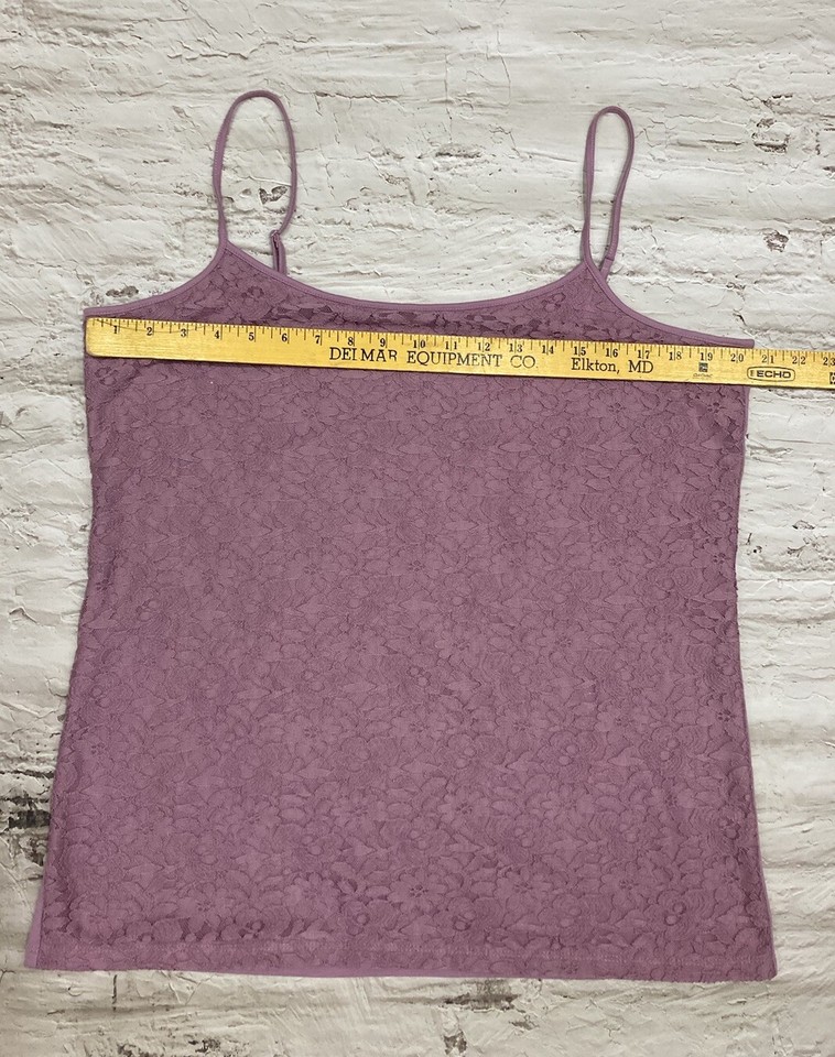 Ann Taylor LOFT Women's Lace Front Spaghetti Strap Cami Tank Top Size