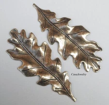 #5006 ANTIQUED GOLD SMALL OAK LEAF COMPONENT - 2 Pcs