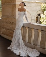Gorgeous Lace Mermaid Wedding Dresses Sexy Off The Shoulder Long Sleeve