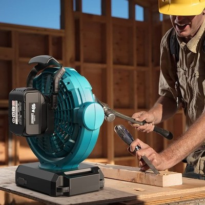 Makita 折りたたみ式ファン Cordless Fan for Makita 18V LXT Lithium-ion Battery/DC Cord