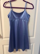 SMALL BLUE SATIN DRESS