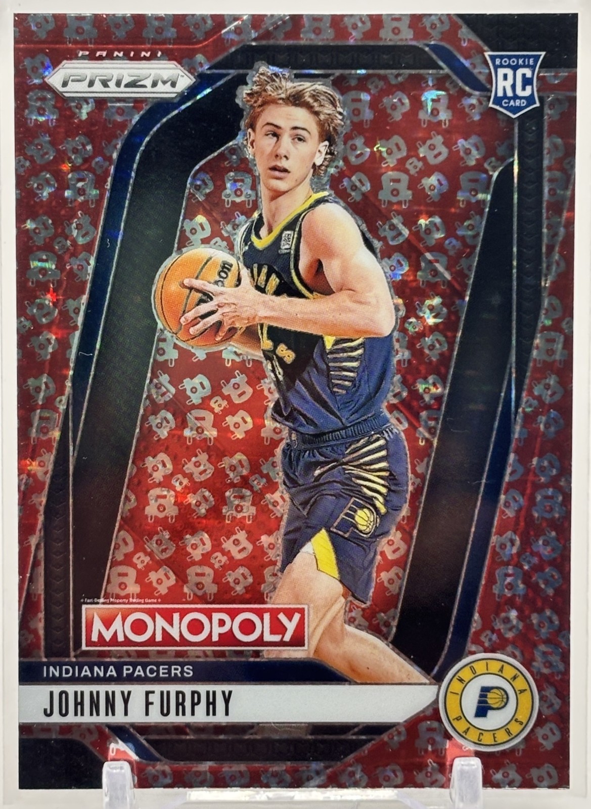 2024-25 Panini Prizm Monopoly Johnny Furphy #60 Free Parking RC Pacers