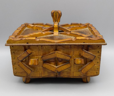 Schmuckschatulle aus Holz,lackiert, handgefertigt, Vintage