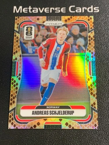 2026 Panini Prizm FIFA World Cup Andreas Schjelderup Rattlesnake Prizm SP