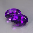 11.37 CT AAA Bolivian Purple Amethyst Pair: Oval Gemstones