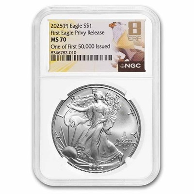 2025-(P) Silver Eagle, Eagle Privy MS-70 NGC (1st 50,000) | eBay