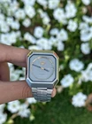 Vintage Seiko 5 Automatic 6309 Silver Dial For Men's Day Date Square Case Japan