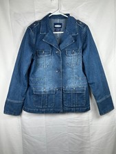 LA Blues Stretch Denim Jacket Medium Blue Jean Jacket Casual Layering Classic