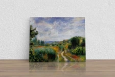 Pierre-Auguste Renoir "Landscape near Essoyes" Canvas Print Wall Art Home Decor