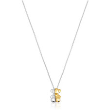 TOUS Short two-tone bear Double necklace My Other Half
