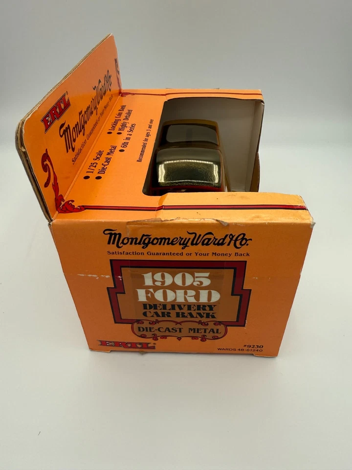 ERTL 1905 Ford Delivery Car Bank Montgomery Ward Co Die-Cast Metal 1/25 - Image 4 of 4
