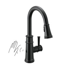 Moen 7260EWBL Belfield Matte Black Motionsense Touchless Kitchen Faucet
