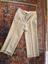 Yves Saint Laurent Vintage 1970-80s Wool Flat Front Trouser 36 x28 Made inFrance