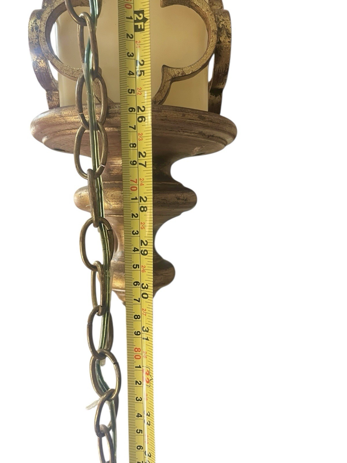 Swag Lamp Hanging Light Hollywood Regency Mid Century Modern Long Pendant