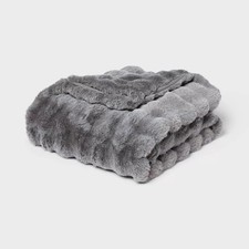 Bubble Fur Blanket Gray - Threshold