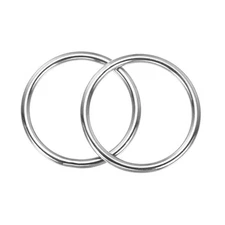 2.4" Metal 0 Rings, Welded Ring Buckles for Purse, Belts, Dog Collars, 2Pcs