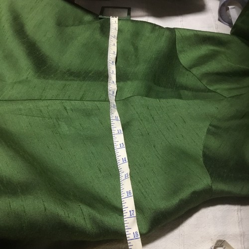 60s Forest Green Mod Mini Shift Dress VTG Sz 8 S Slubs Shantung ? Lined, Size 8, $59 - Photo 10