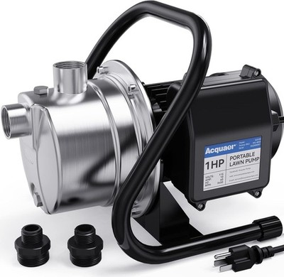 1 HP 115V Shallow Well Pump Garden Lawn Irrigation Water Jet Pump Stainless