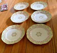 Set 6 Limoges Elite HIGGINS & SEITER 8 1/4" Floral Plates
