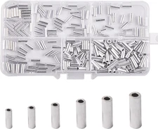Aluminum Crimp Sleeves for Fishing Line Mono Line Rigging 200Pcs