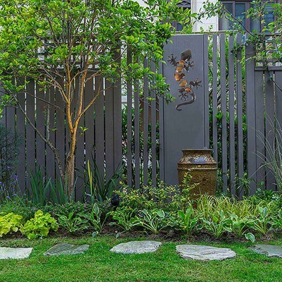 Metall Gecko Wandskulptur – 3D Plaque 68 X 33 Cm, Für Garten, Terrasse Oder Innenraum-Deko